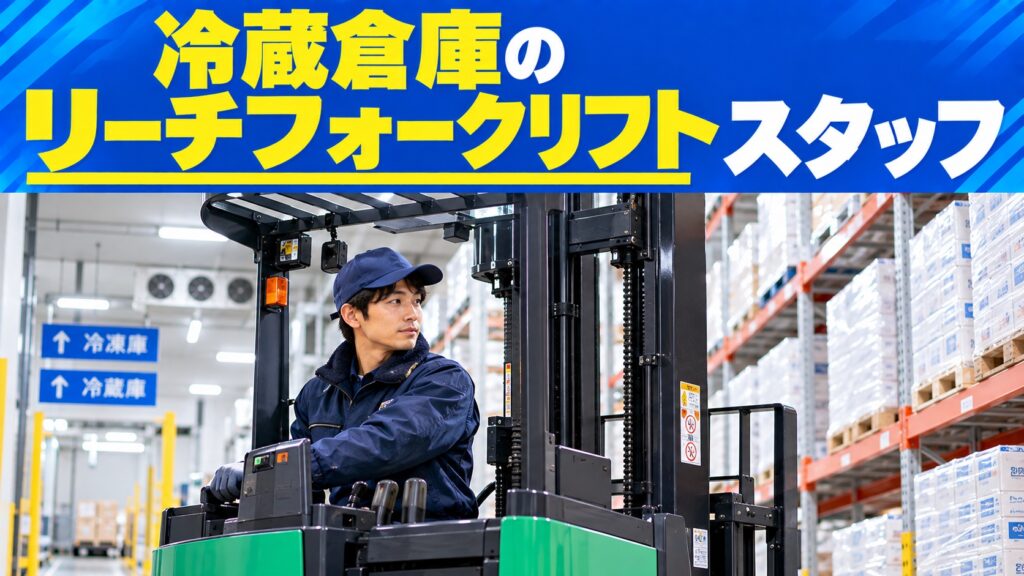 リーチ操作ができれば即戦力！安定した冷蔵倉庫のフォーク作業