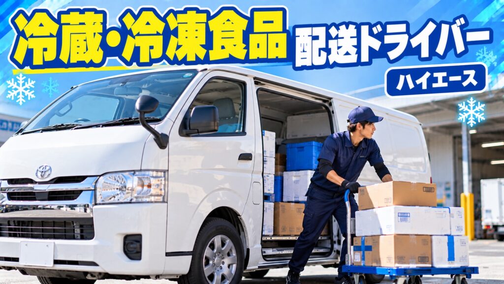 ハイエースで一都三県へ＊台車使用OKの食品配送