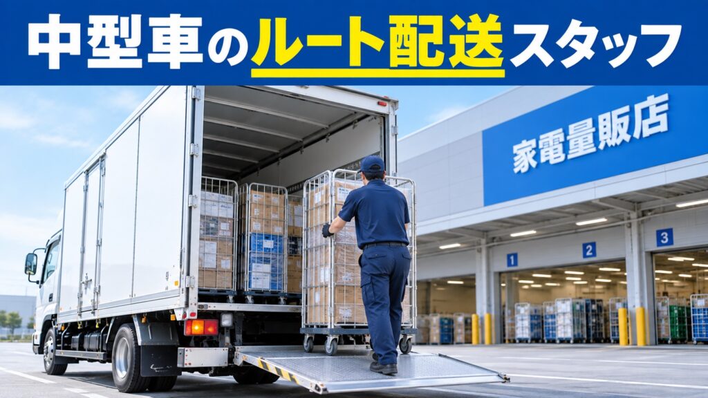 手積みなしのラクラク配送！中型車でのルート配送ドライバー