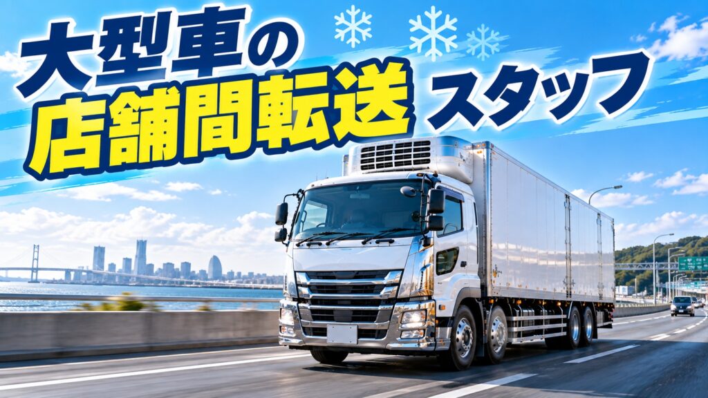 冷蔵・冷凍食品の大型転送ドライバー＊深夜は時給2250円相当◎平日のみ