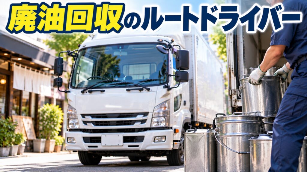 飲食店や学校を回るシンプルな回収業務のお仕事/中型廃油回収ドライバー