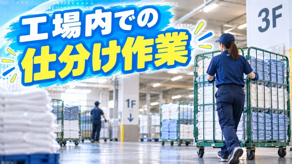 未経験から始められるコツコツ仕分け！リネン仕分け作業
