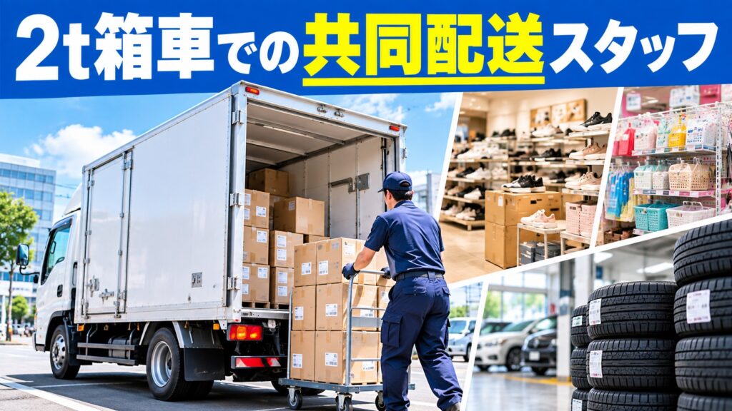 季節で変わる配送、飽きないドライバー業務/2t箱車ドライバー（共同配送･タイヤ配送）