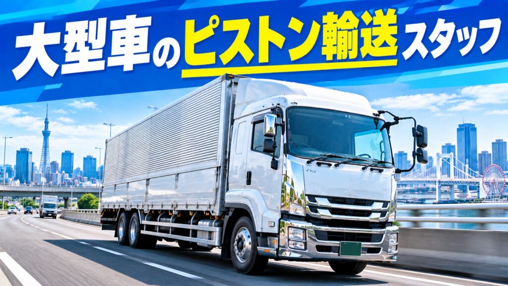 持ち上げ作業なし！カゴ台車でラクに運ぶ大型ピストン配送