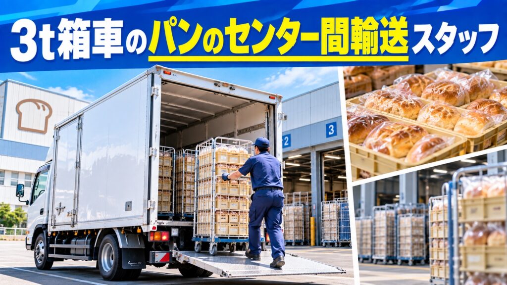 高速移動中心で運転しやすい◎3t箱車･食品のセンター間ルート配送