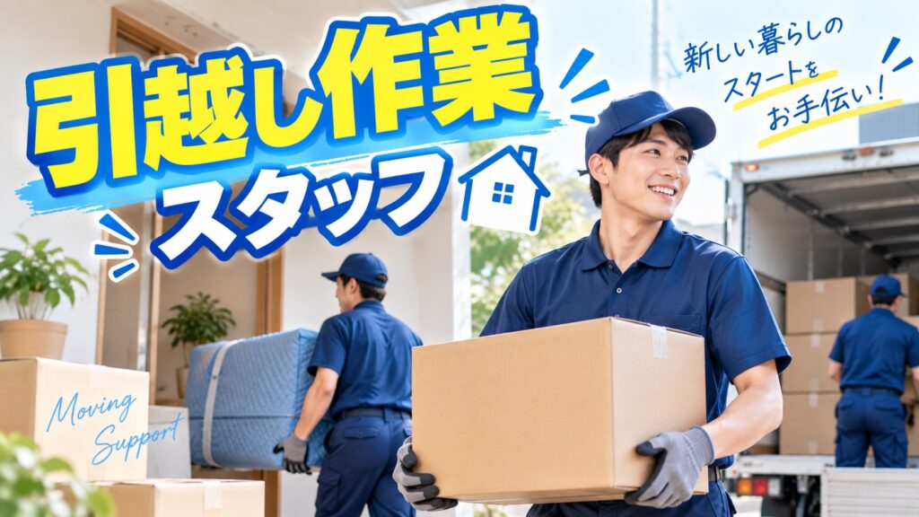 未経験でも安心して始められる引越し作業スタッフ