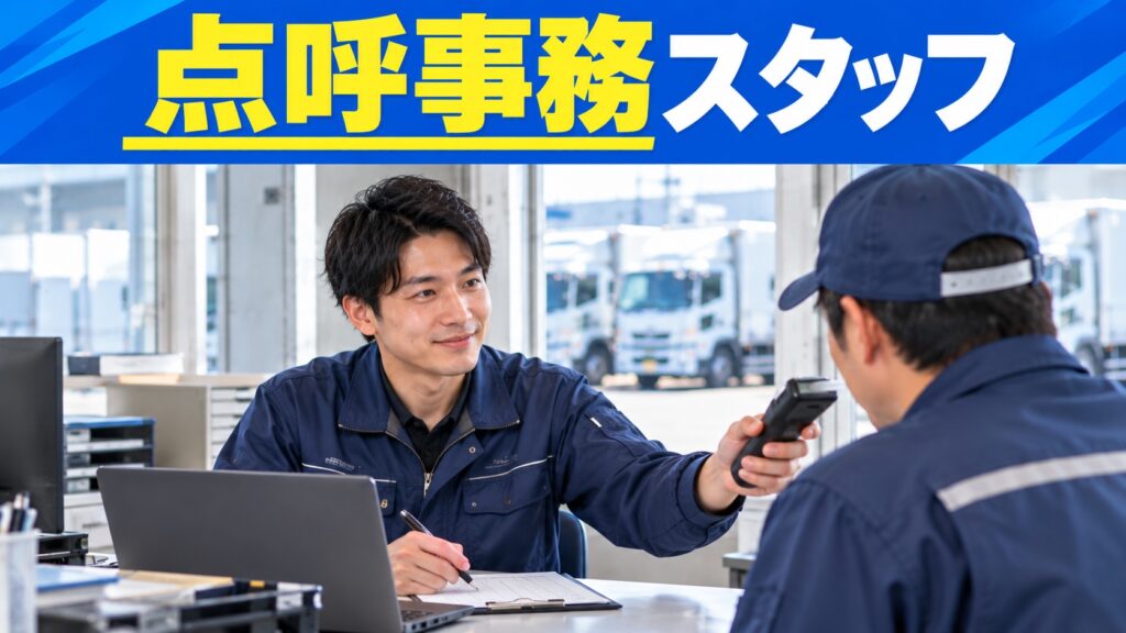 夕方2.5時間＊ドライバーさんの体調確認を行う点呼事務