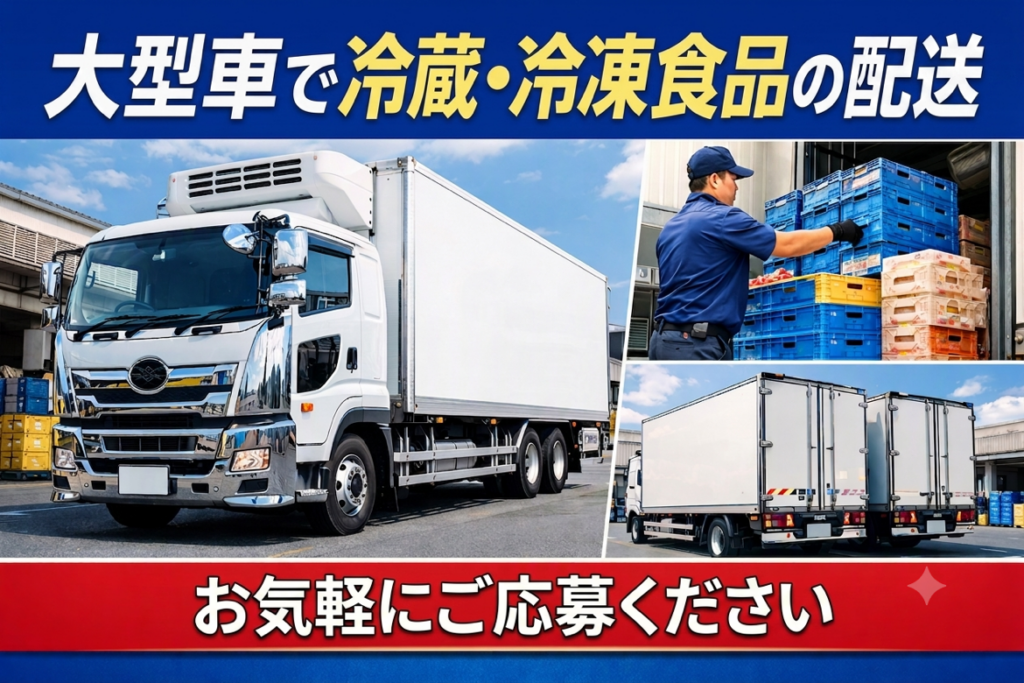 冷蔵・冷凍食品の大型転送ドライバー＊深夜は時給2250円相当◎平日のみの職場写真