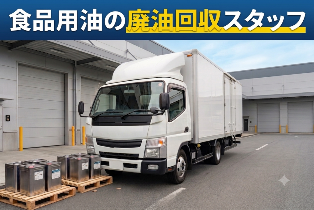 飲食店や学校を回るシンプルな回収業務のお仕事/中型廃油回収ドライバーの職場写真