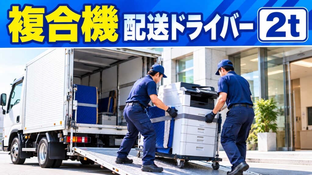 複合機配送スタッフ◎件数少なめだから一件一件にしっかり向き合える仕事です