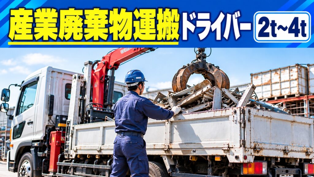 手積み・手降ろし少なめ！資格や経験を活かして働ける産業廃棄物の収集・運搬ドライバー募集